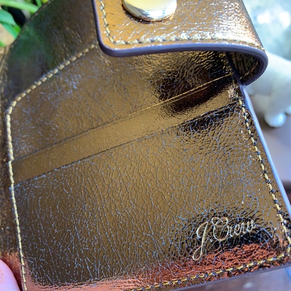 SOLD⛔️Authentic J.Crew Metallic leather passport card 🌼 - Picture 4 of 7